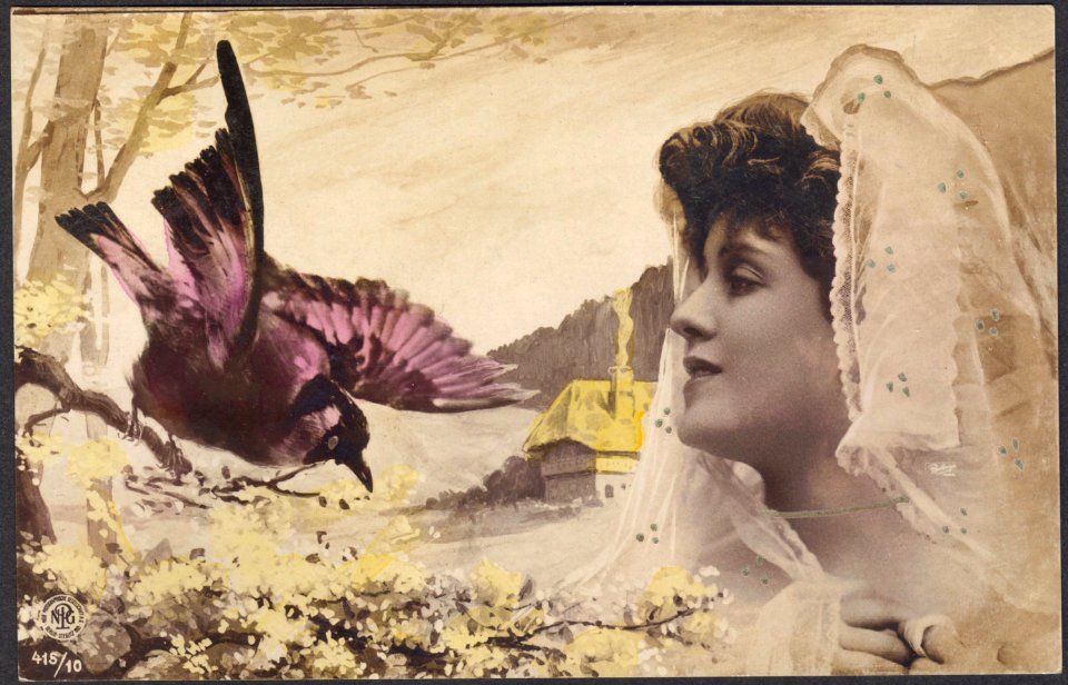 Marguerite Brezil with Bird