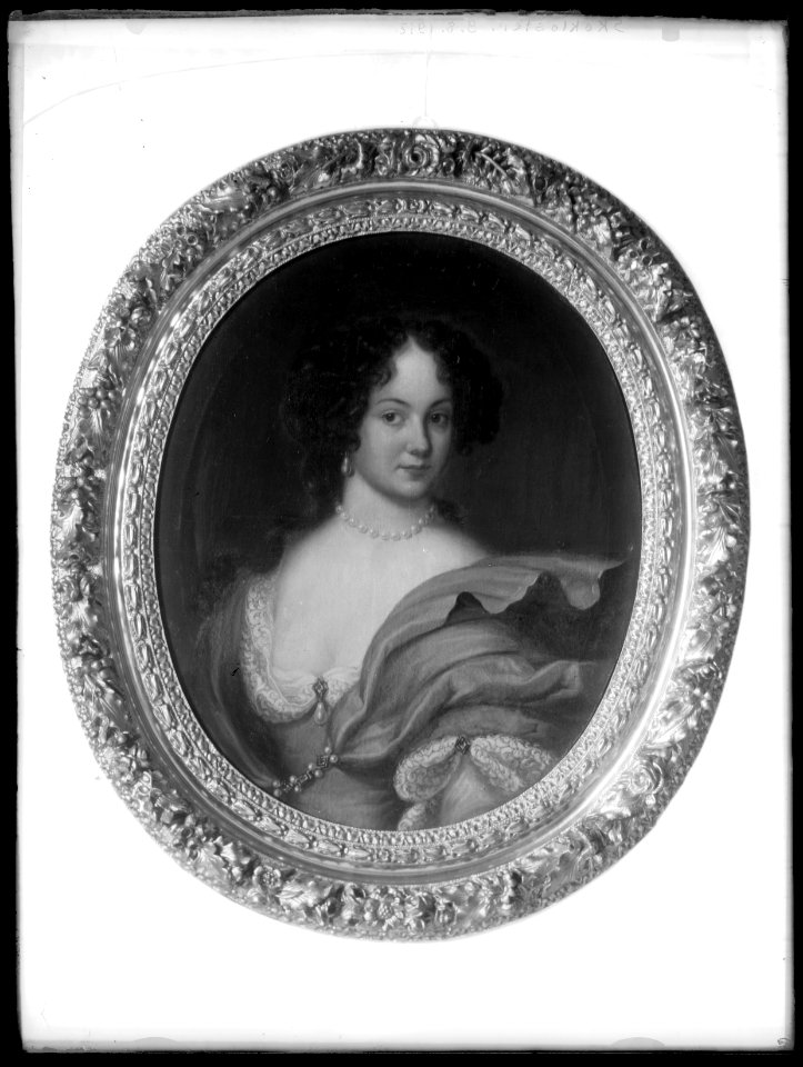 Maria Aurora von Königsmarck , 1660-1728. Oval oljemålning på duk - Skoklosters slott - 25950