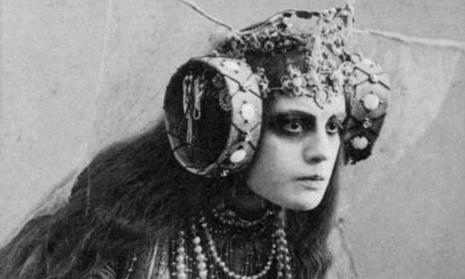 Maria Germanova in a costume for Maurice Maeterlinck's play The Blue Bird, 1908