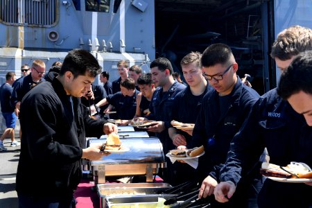 Marianas Trench Swim Call aboard USS Wayne E. Meyer (DDG 108) 170213-N-RM689-070