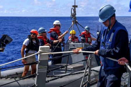 Marianas Trench Swim Call aboard USS Wayne E. Meyer (DDG 108) 170213-N-RM689-035