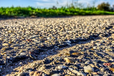 Broken asphalt tar photo