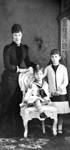 Maria Feodorovna with her children Xenia and Michael