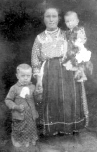 Maria Popiţiu with Iulian (b Aug 15, 1926) & Petre (b June 27, 1929) photo