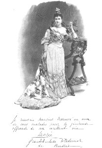 Marie de Mecklembourg-Schwerin Album Mariani avec dédicace