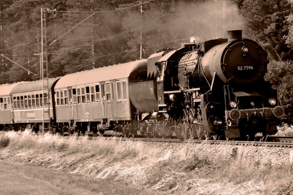 Steam locomotive train railway