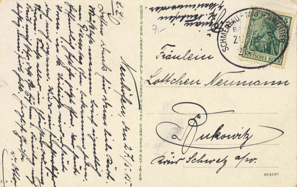 Marienwerder, Westpreußen - Stadtansicht (back) (Zeno Ansichtskarten)