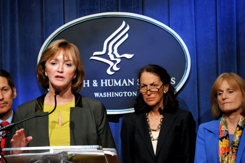 Marilyn Tavenner, Acting Administrator for the Centers for Medicare & Medicaid Services delievers remarks at the HHS 2014 Budget Press Conference, April 10, 2013 (Pic 3)