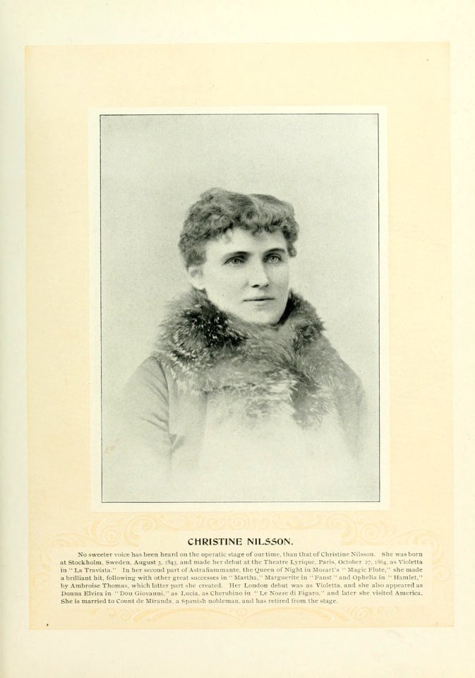 Marie Burroughs Art Portfolio 226 - Christine Nilsson