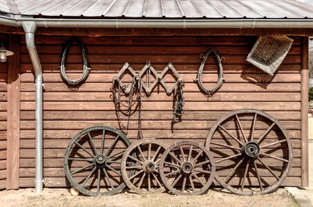 Wooden wheel old spokes