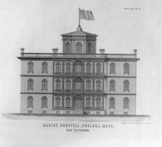 Marine Hospital, Chelsea, Mass. End elevation, drawing no. 6 LCCN2005689186