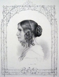 Marie Hand (* 26. Mai 1819; † 18. Juli 1847), zur Hochzeit 1. Mai 1841, Lithografie