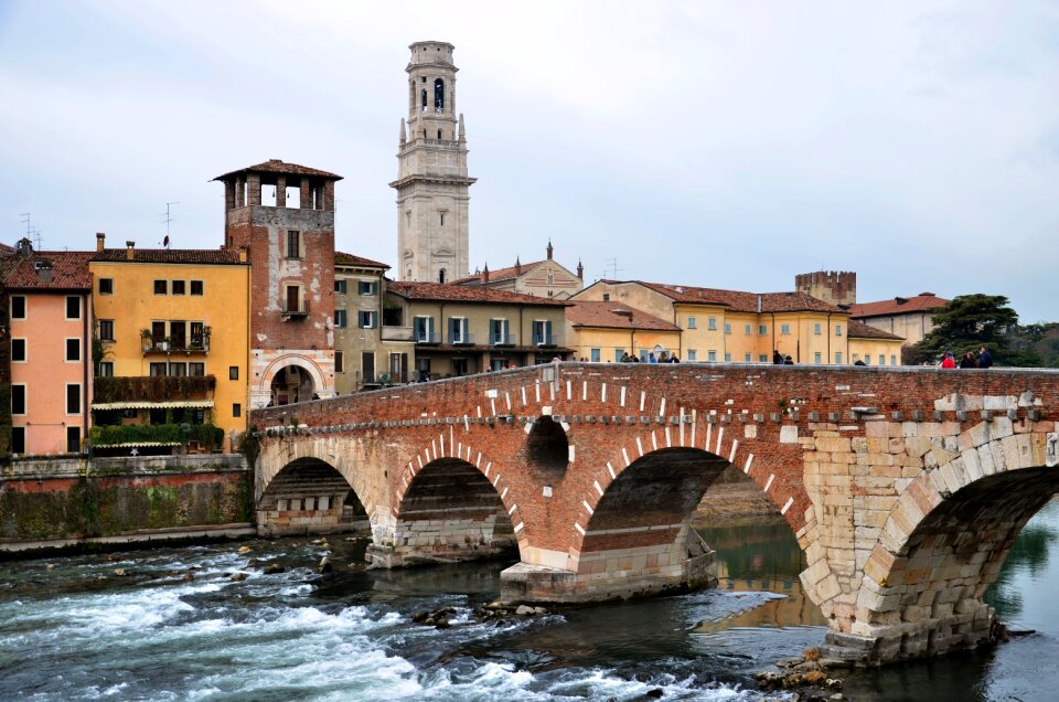 Stone bridge verona italy