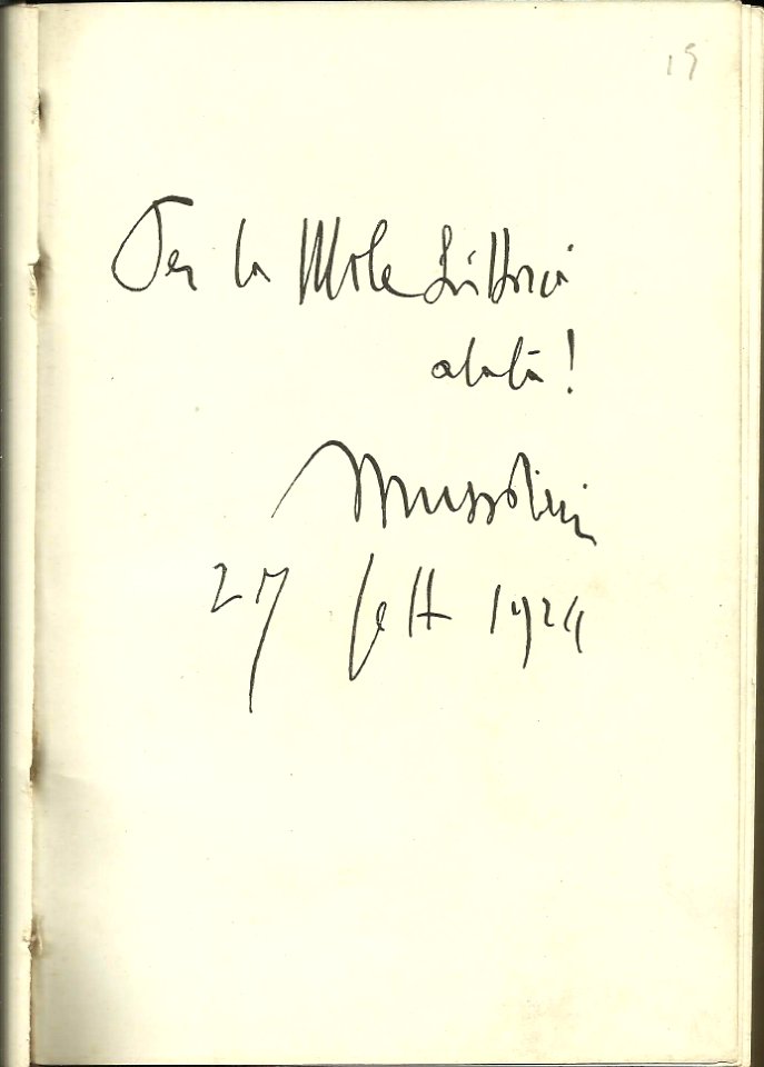Mario Palanti - L'eternale mole littoria 1926 - dedica 1924