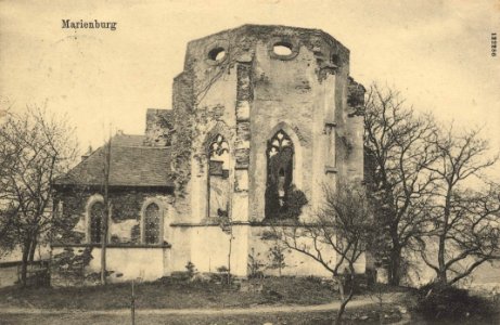 Marienburg (Mosel), Rheinland-Pfalz - Kloster, Kirchenruine von Osten (Zeno Ansichtskarten)