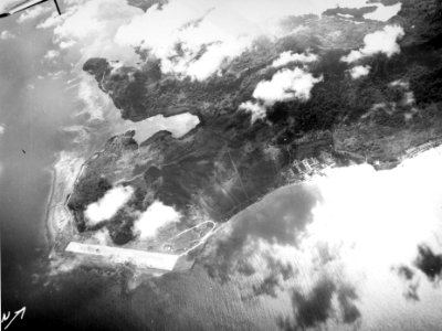 Moen Island Truk with airfield in February 1944