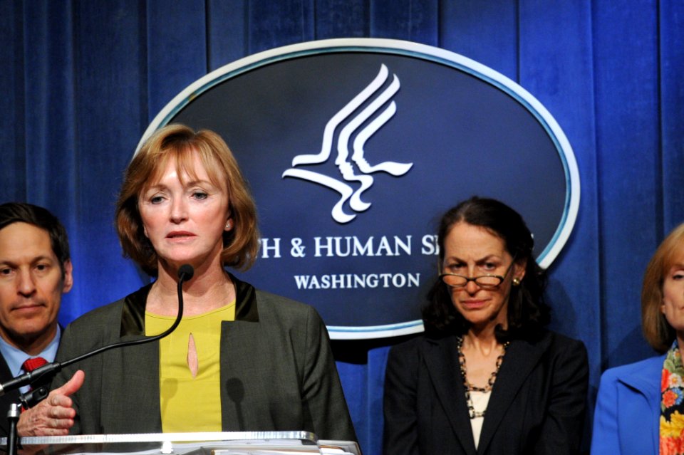 Marilyn Tavenner, Acting Administrator for the Centers for Medicare & Medicaid Services delievers remarks at the HHS 2014 Budget Press Conference, April 10, 2013 (Pic 2)