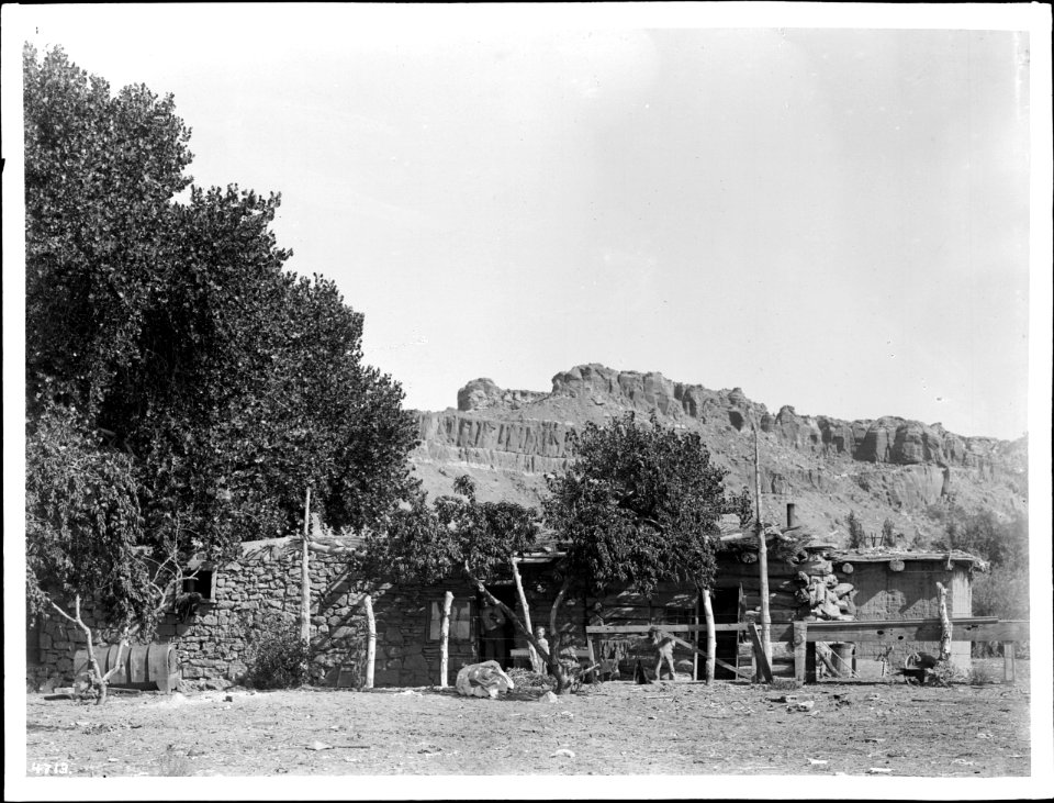 Moen Abbe, a house built and occupied by John D. Lee, Grand Canyon, Arizona, ca.1900 (CHS-4713)