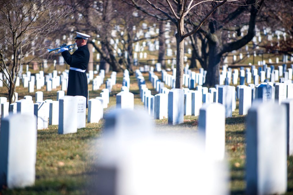 Marine Burial Feb 13, 2015 - bugler (16335943797)