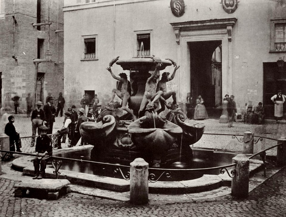Molins, Pompeo - Die Piazza Mattei mit der Fontana delle Tartarughe (Zeno Fotografie)