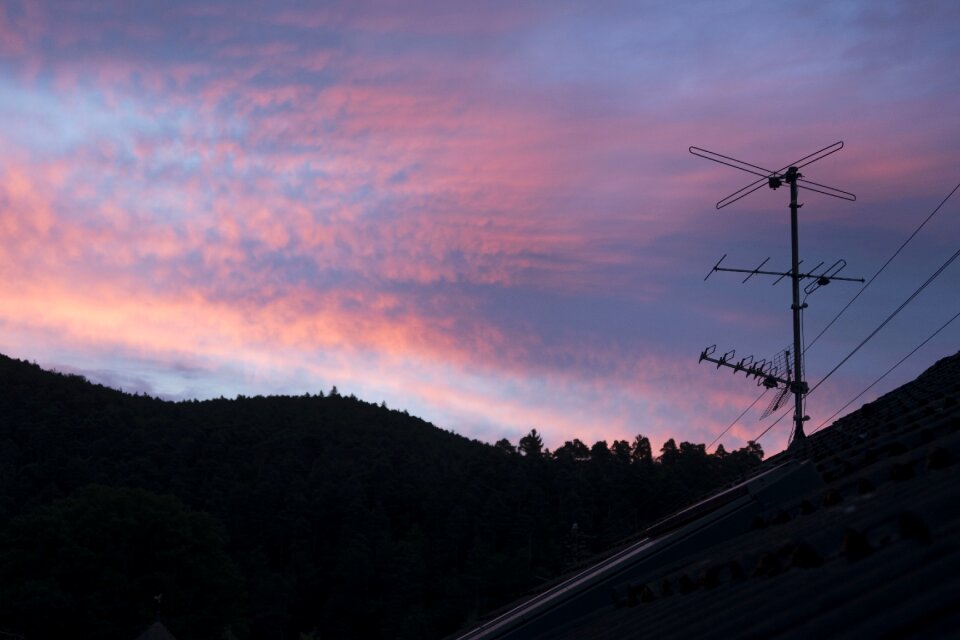 Clouds sunset purple