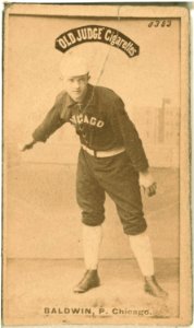 Mark Baldwin, Chicago White Stockings, baseball card portrait LCCN2007686401
