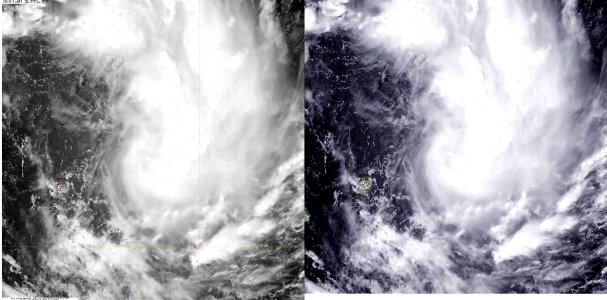 MODIS NRL B&W compare to color STS 10 2010