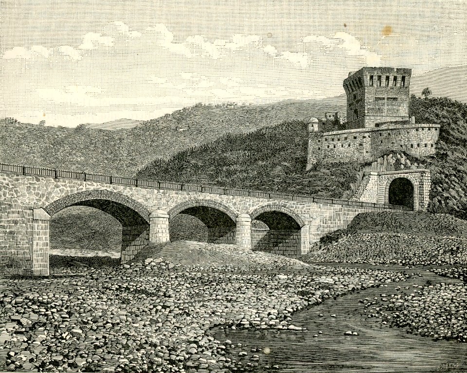 Moneglia fortezza detta di Villafranca e ponte sul Bisagno