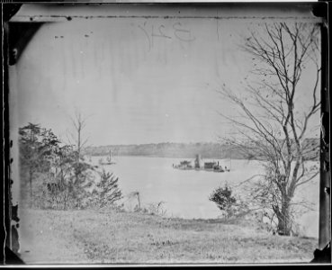 Monitor in front of Aiken's Landing, James River, Virginia - NARA - 524740