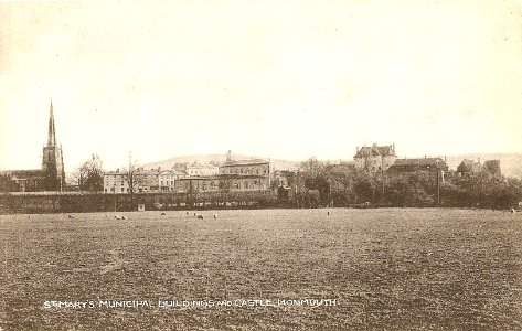 Monmouth Vauxhall Fields Looking at the Town 1930's