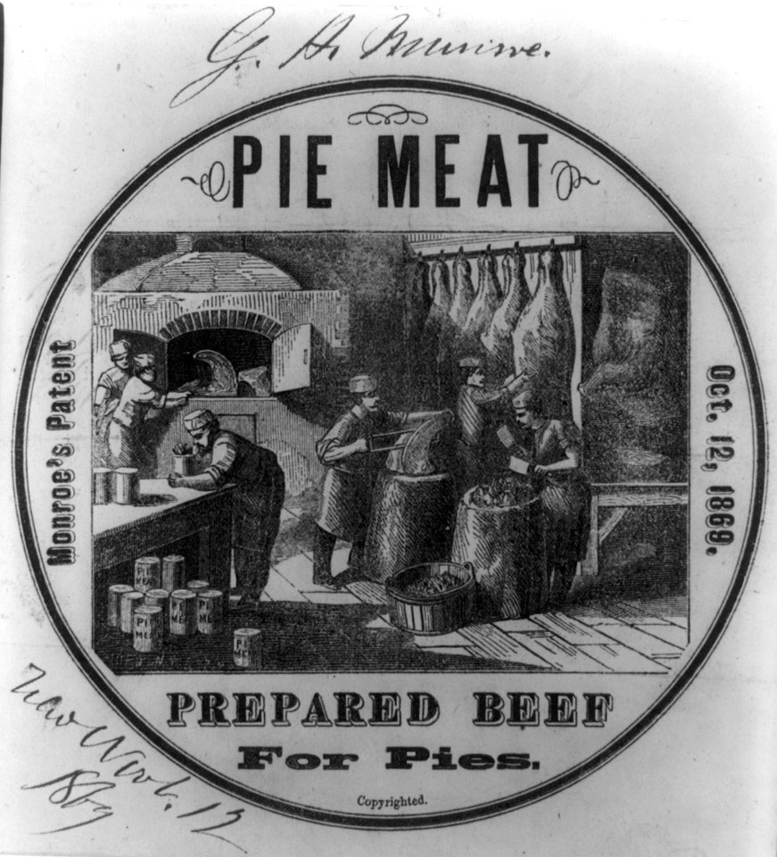 Monroe's patent pie meat - prepared beef for pies LCCN2001701458