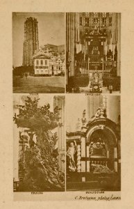 Montage de l'extérieur et de l'intérieur de la Cathédrale de St-Rombaut à Malines (C Montagne)