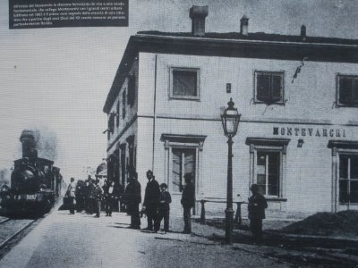 Montevarchi railway station in 1863