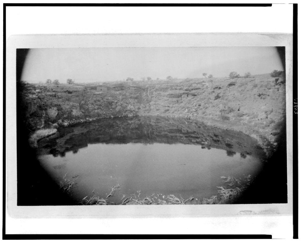 Montezuma's Well, Beaver Creek, Arizona. View taken from E. side, on December 13th, 1886 - E.A.M. LCCN95505986