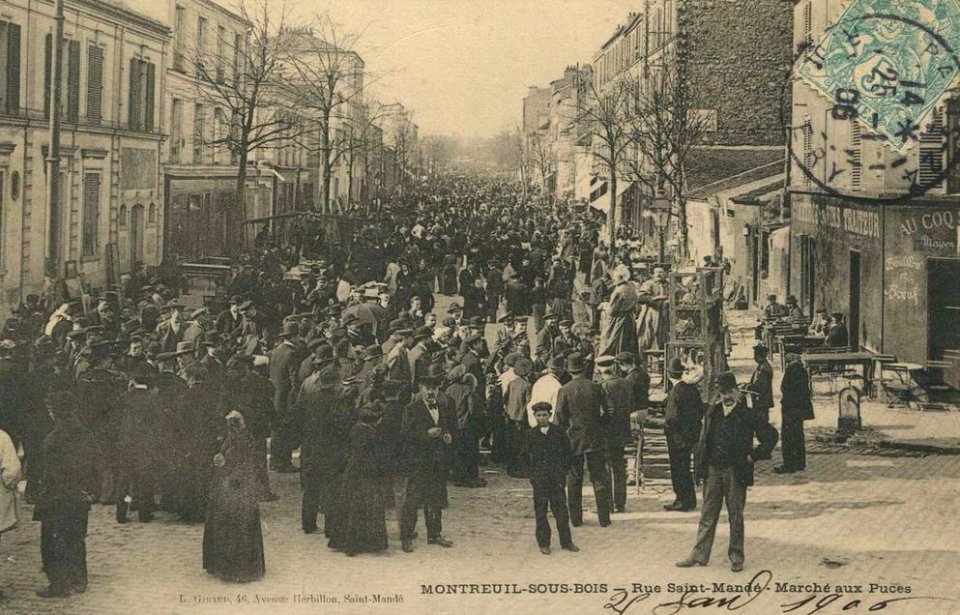 Montreuil-sous-Bois.Rue Saint-Mandé.Marché aux Puces