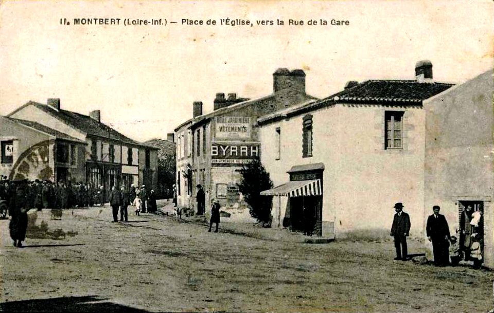 Montbert-1900 (place de l'église vers la rue de la gare 1)