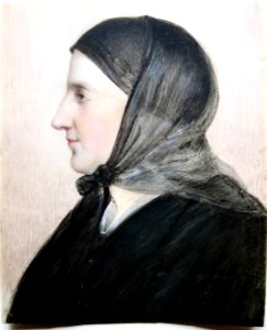 Miniatur Original, August Grahl, Portraet Mrs Waddington, Ivory