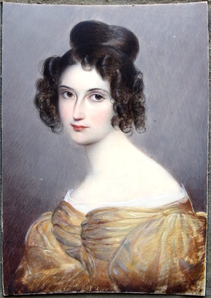 Miniatur, August Grahl, unknown Lady 1, Ivory