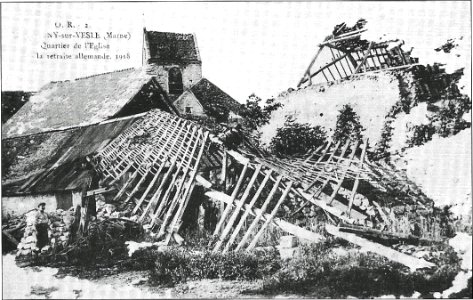 Montingy sur Vesle les destructions