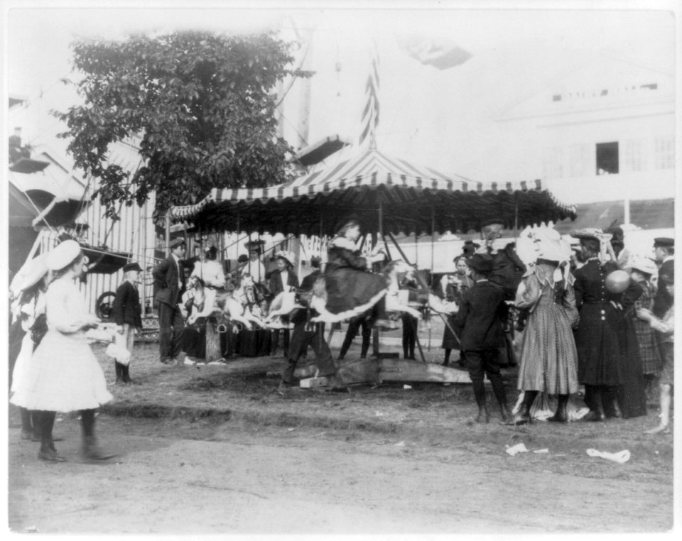 Minnesota State Fair- children on small merry-go-round LCCN2005691499