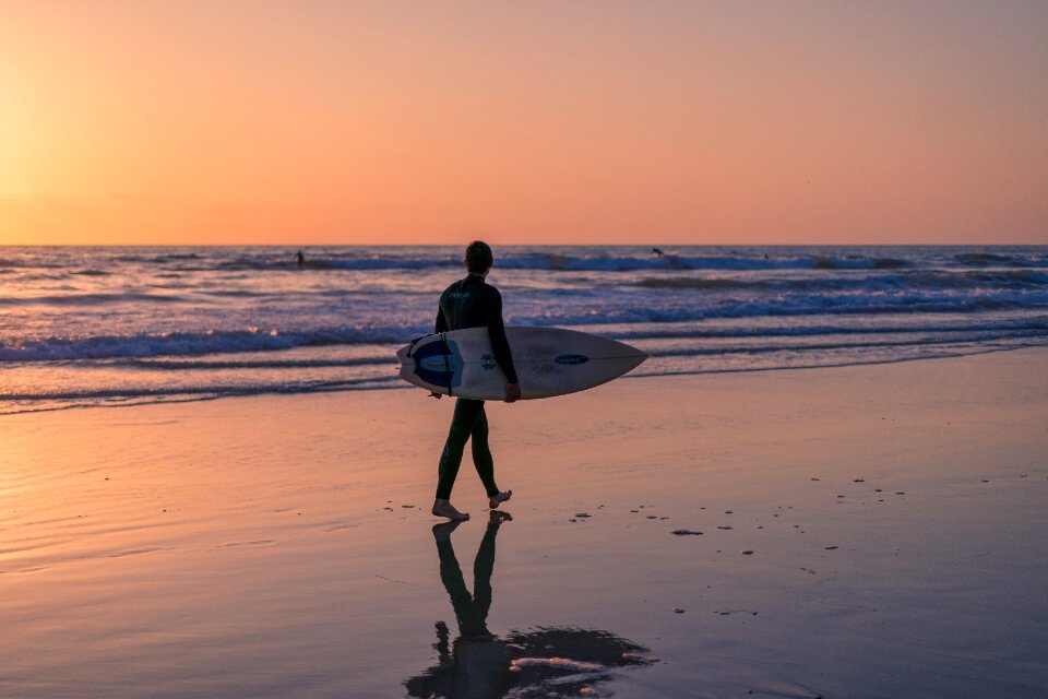 Beach dusk coast