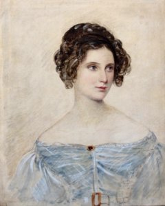 Miniatur, August Grahl, unknown Lady, Papier