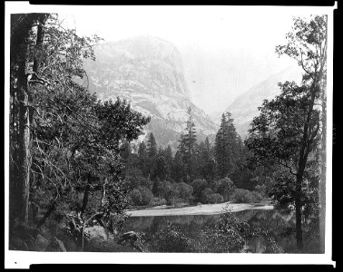 Mirror Lake with trees and mountains, Yosemite National Park, Calif. LCCN95514074