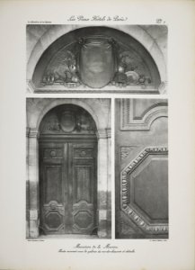 Ministère de la Marine. Porte ouvrant sous la galerie du rez-de-chaussée et détails (jlpw15 0732)