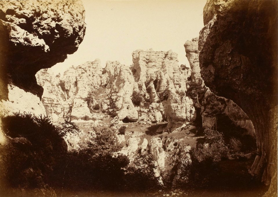 Montpellier-le-Vieux - Cirque des Rouquettes, vu du Vomitorium (Martel-Chabanon, 1884)