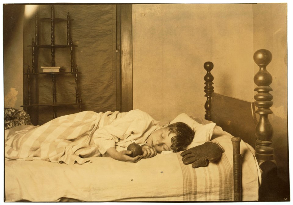 Miscellaneous. Boy in bed-asleep LOC nclc.05274