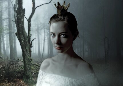 Deep deep dark forest portrait