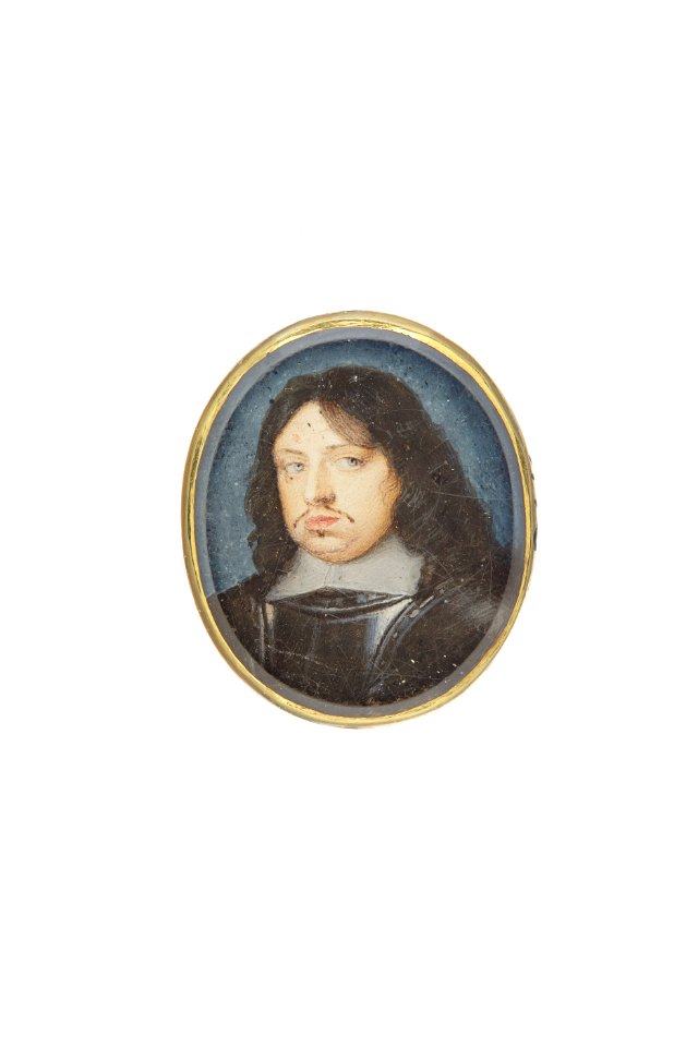Miniatyrporträtt av konung Karl X Gustav av Sverige (1622-1660), ca 1650 - Livrustkammaren - 97898