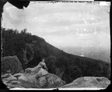 Miss Edwards in front of Indian Rock, Lookout Mountain, Tenn (4208554217)