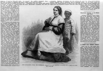 Miss Alexandria Tinne, the celebrated African traveler, recently murdered by a party of Arabs (Miss Tinne seated, full lgth., (3); Black girl standing behind her) LCCN99614078